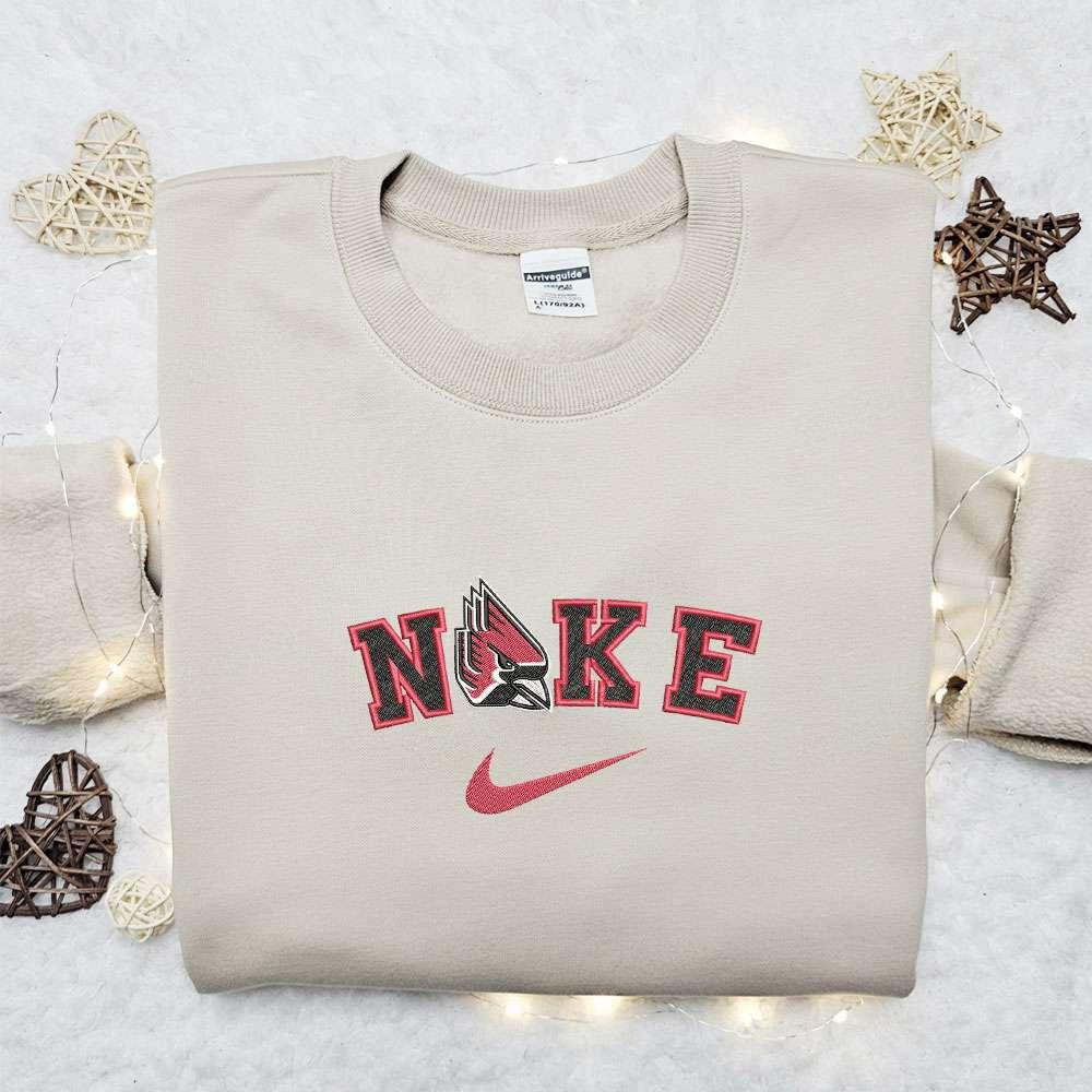 Ball State Cardinals x Nike Embroidered Shirt NCAA Sports Embroidered Hoodie Best Gift Idea