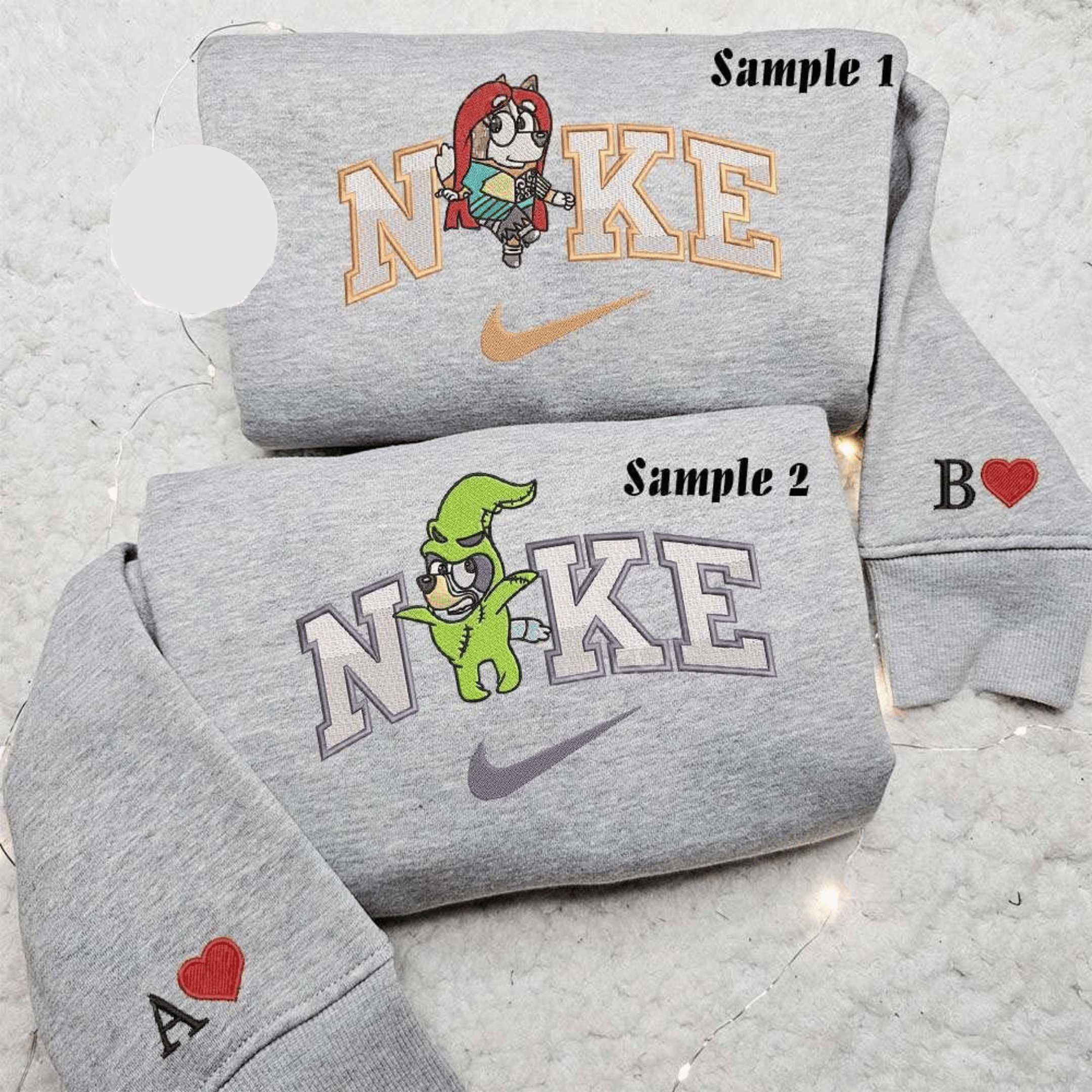 Bandit And Chilli Heeler Cosplay The Nightmare Before Christmas Halloween Embroidered Couples Shirts
