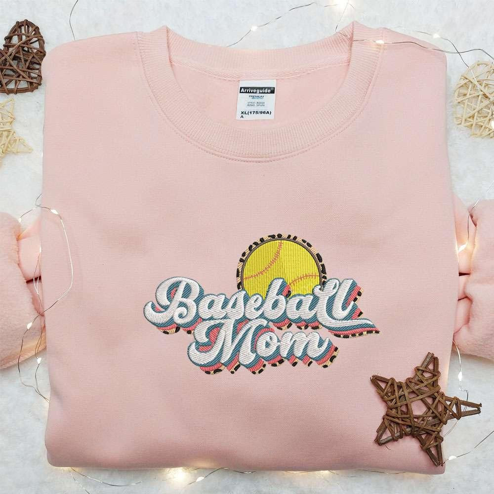 Baseball Mom Embroidered Shirt Sports Embroidered Hoodie Best Mothers Day Gift Idea 1