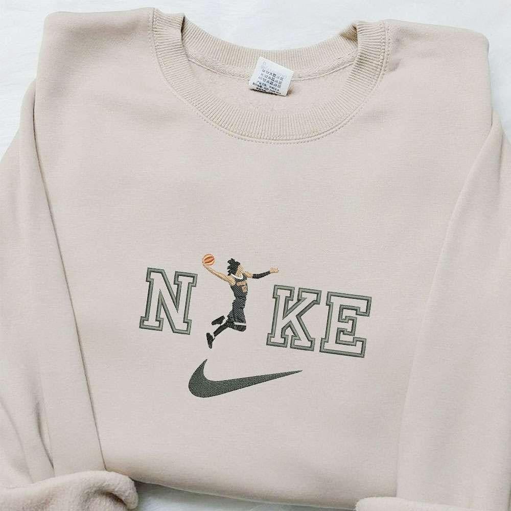 Basketball Player x Nike Embroidered Shirt Sports Embroidered Shirt Nike Inspired Embroidered Hoodie