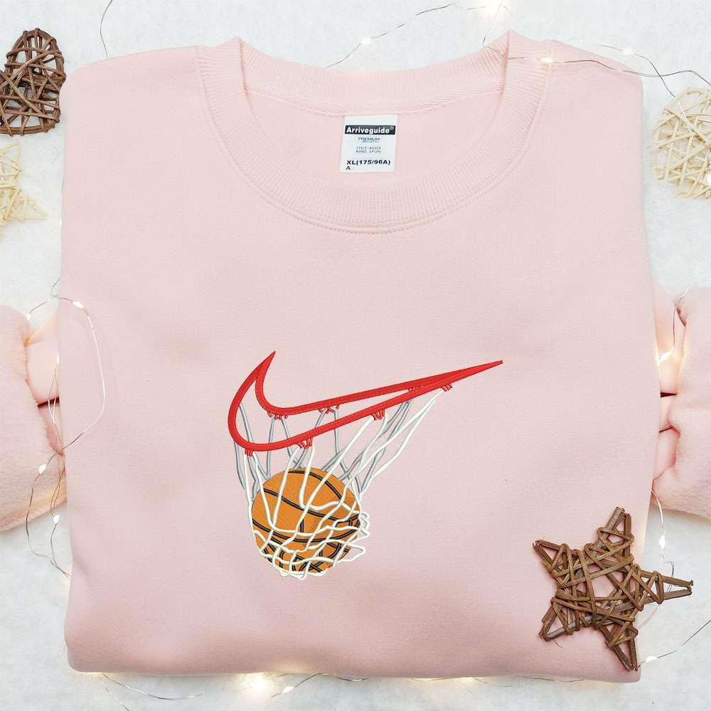 Basketball Strike x Nike Swoosh Embroidered Shirt Sports Embroidered Hoodie Best Gift Idea