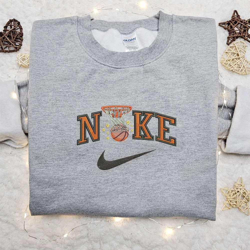 Basketball x Nike Sport Embroidered Sweatshirt NBA Sport Embroidered Shirt Nike Inspired Embroidered Shirt