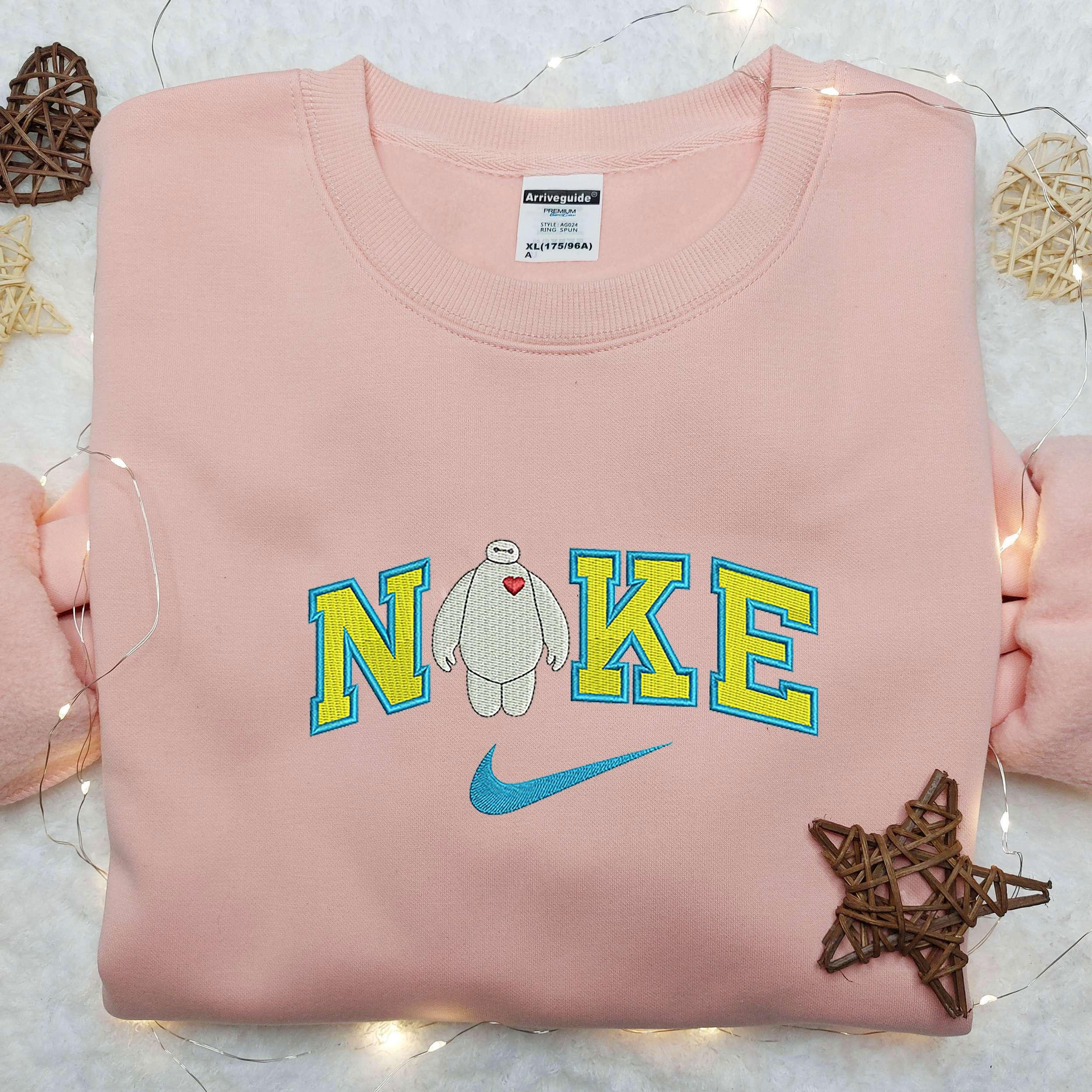 Baymax x Nike Swoosh Embroidered Shirt Nike Embroidered Shirt Big Hero 6 Embroidered Shirt