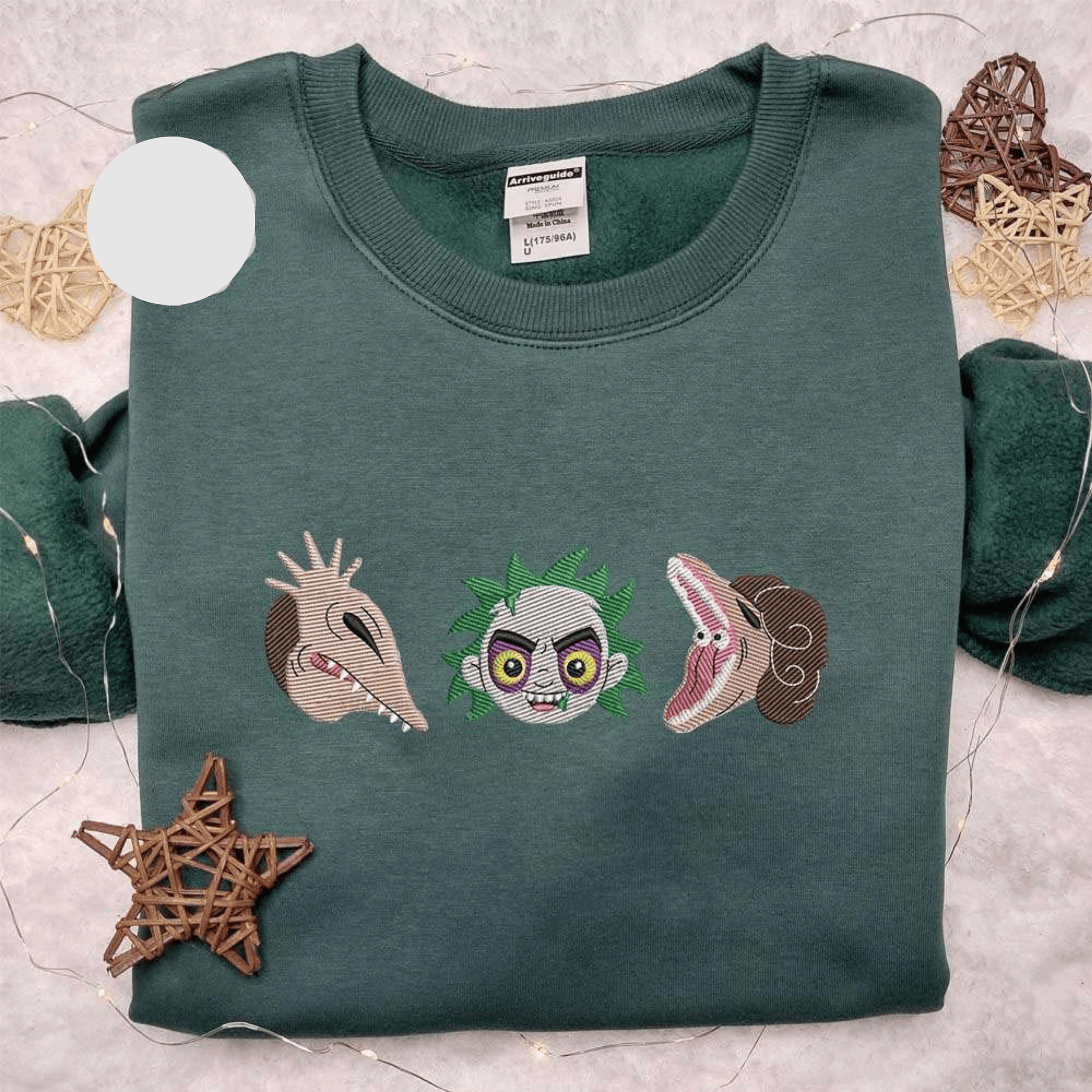 Beetlejuice Adam And Barbara Maitland Face Halloween Embroidered Shirt
