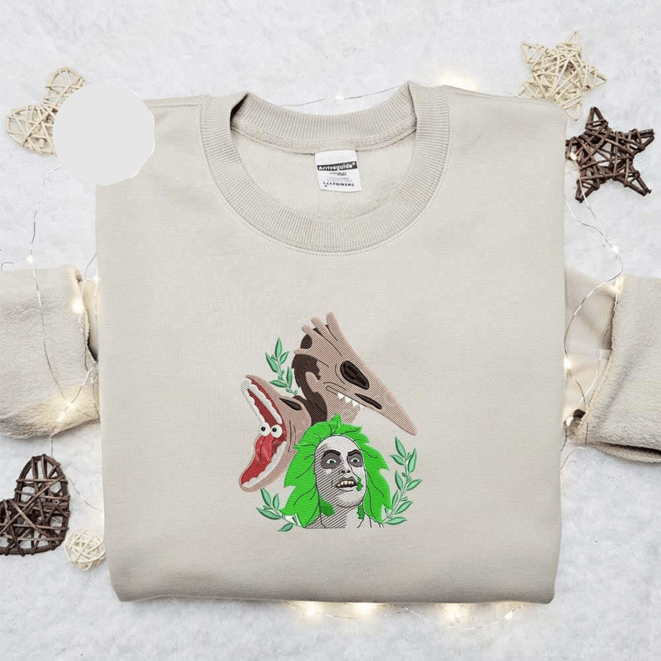 Beetlejuice Adam Maitland And Barbara Maitland Face Halloween Embroidered Shirt