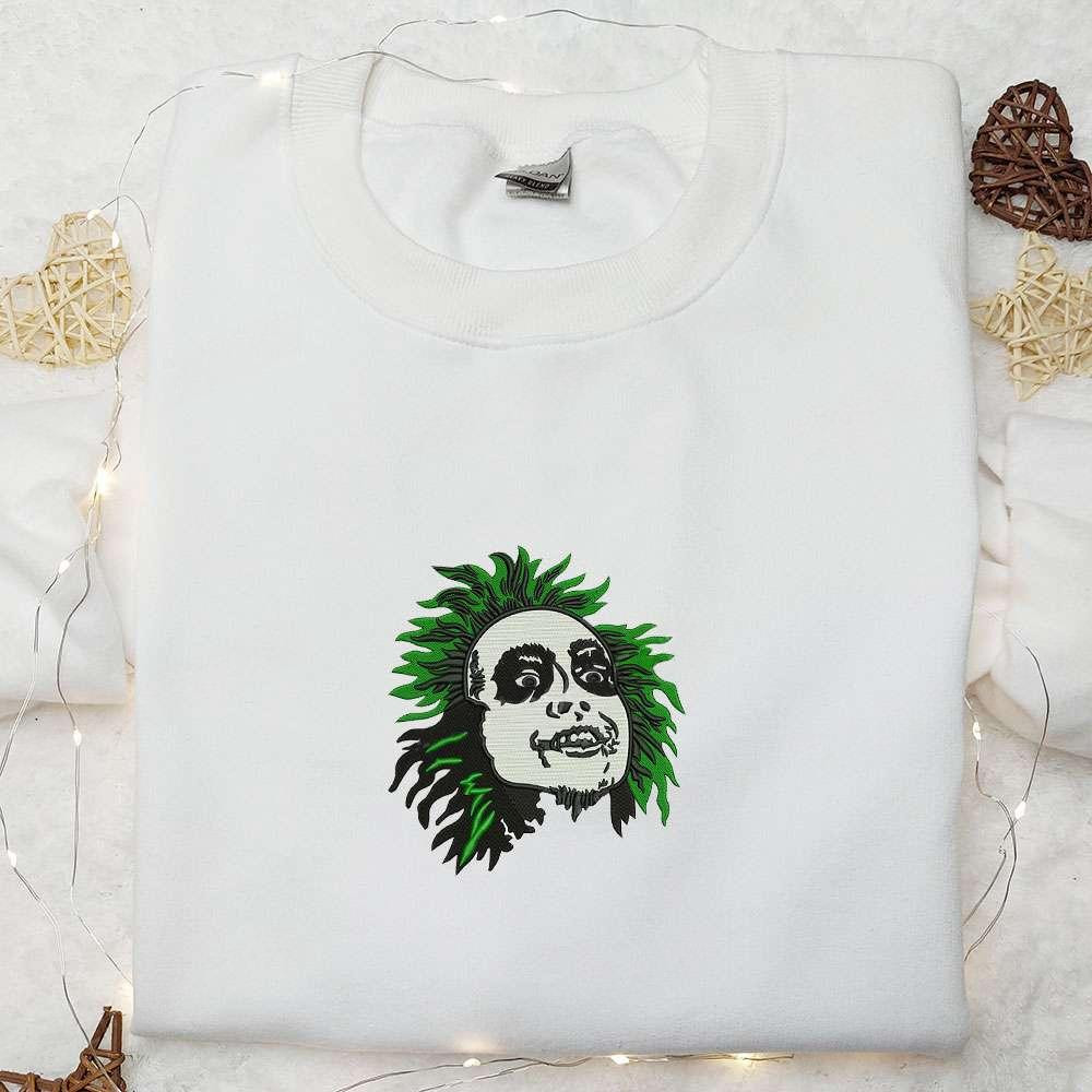Beetlejuice Head Embroidered Shirt Horror Movie Embroidered Shirt Best Halloween Gifts for Family