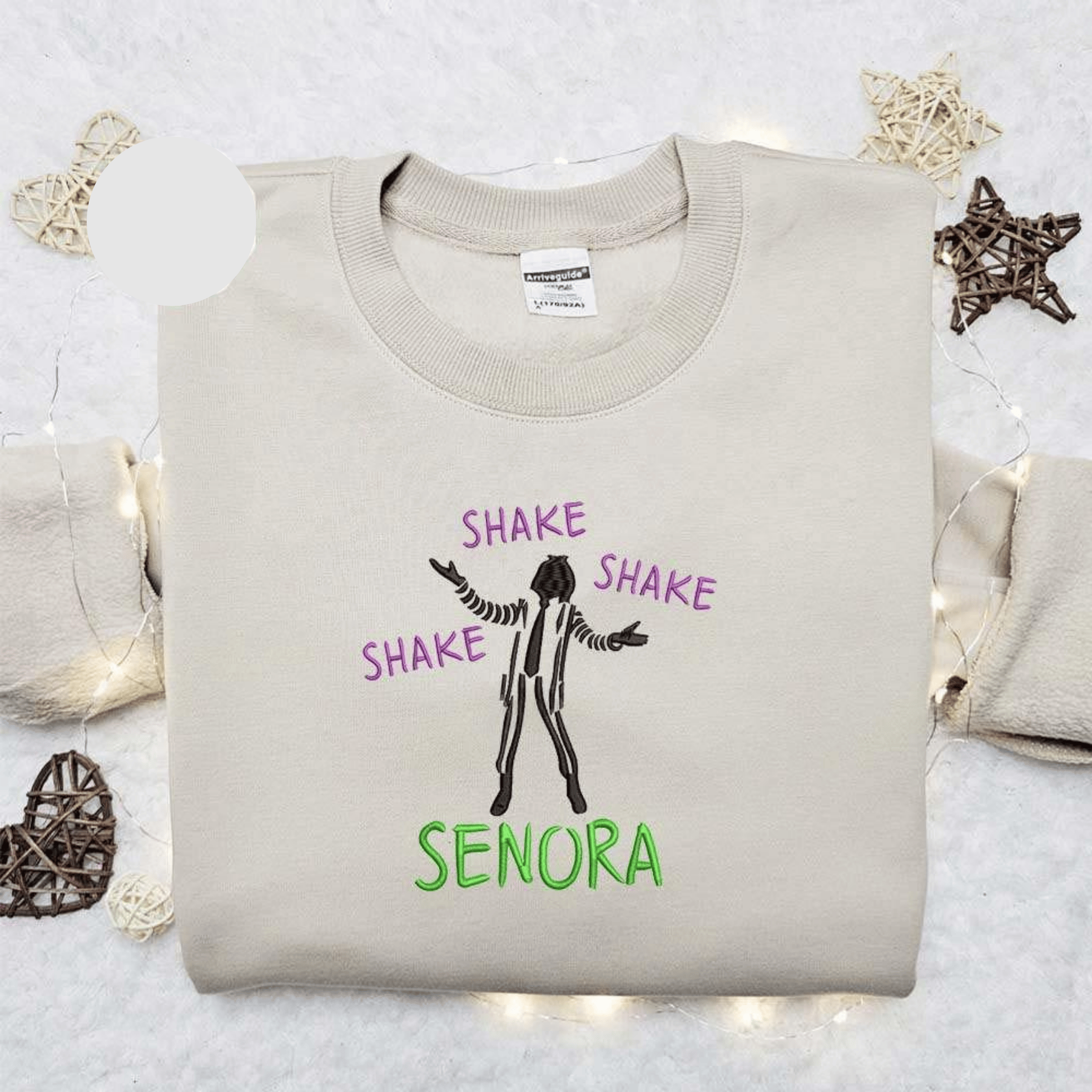 Beetlejuice Shake Shake Shake Senora Halloween Embroidered Shirt