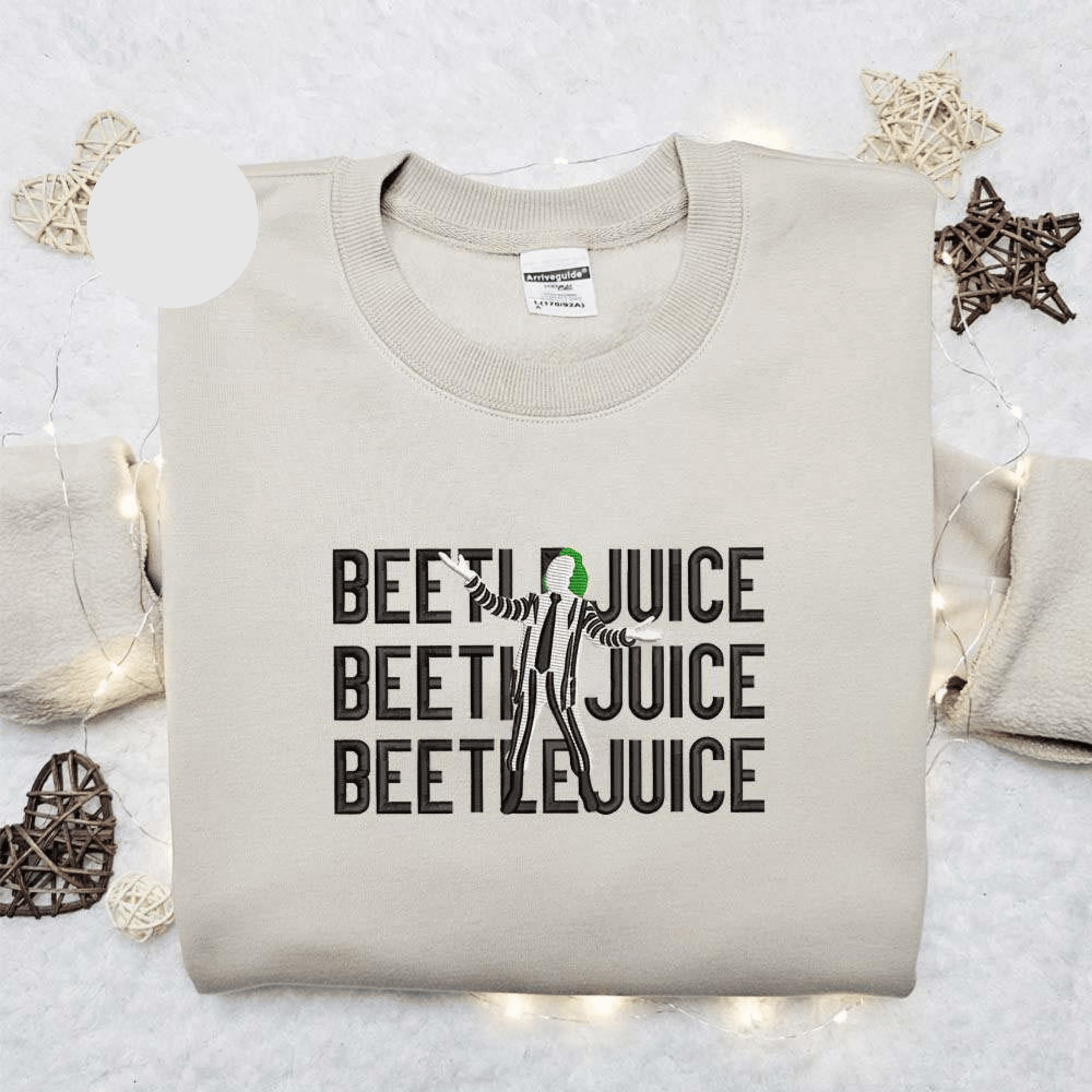 Beetlejuice Triple Name Halloween Embroidered Shirt