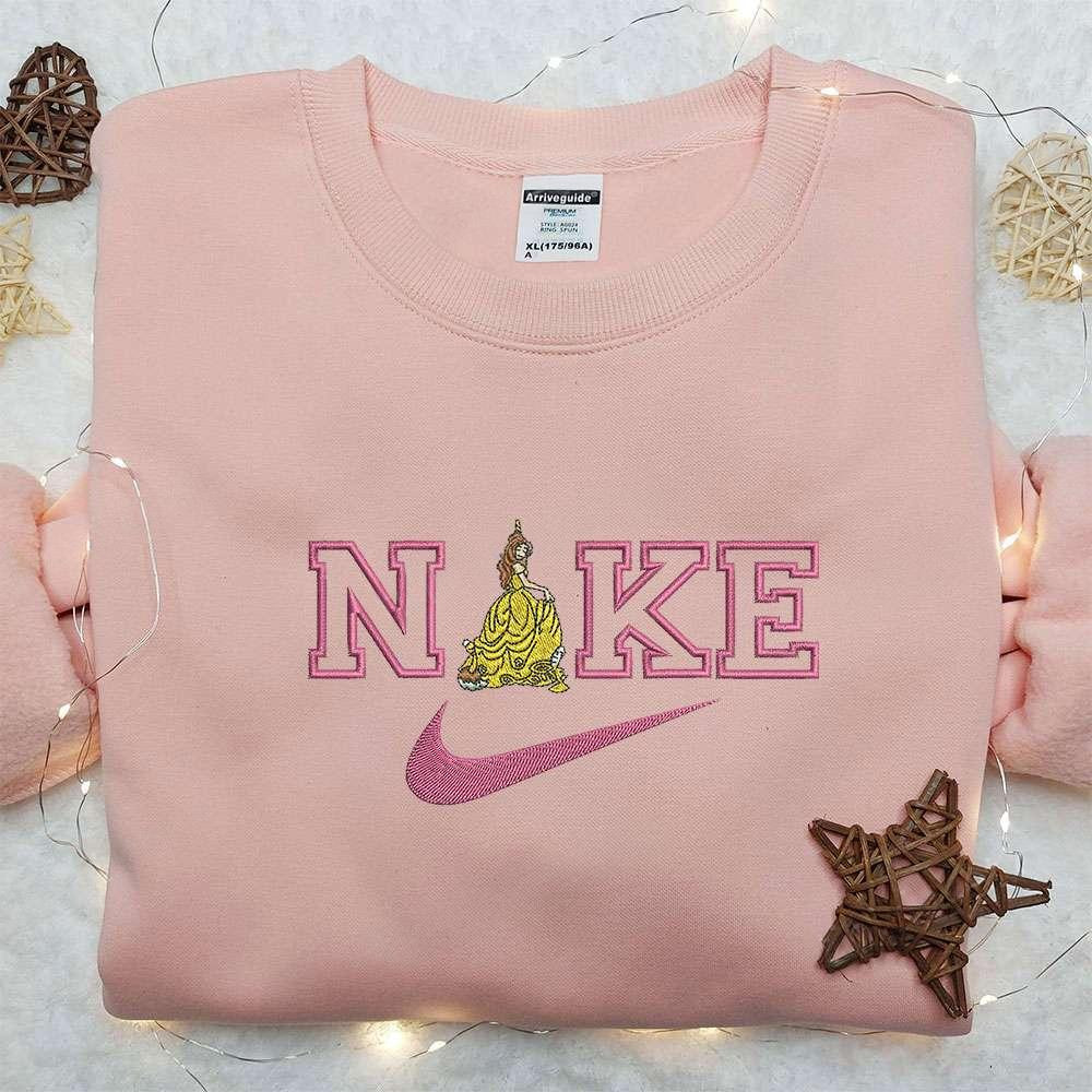 Belle x Nike Embroidered Shirt Beauty and the Beast Embroidered Shirt Nike Inspired Embroidered Shirt