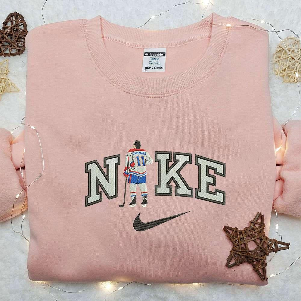 Ben Gallacher x Nike Embroidered Shirt NHL Sport Embroidered Shirt Custom Nike Embroidered Shirt