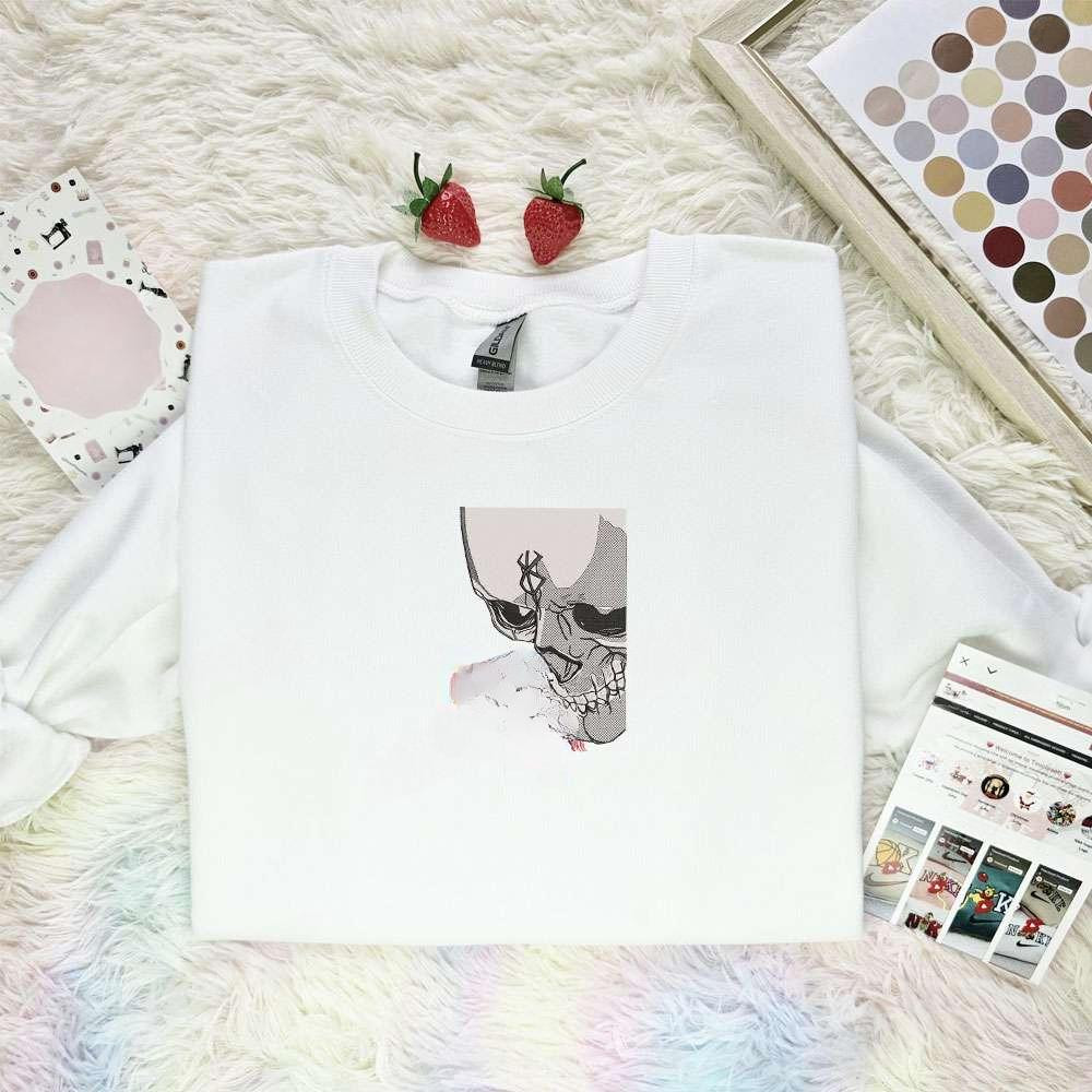 Berserk Skull Anime , Anime Embroidered T-shirt Sweatshirt Hoodie, Inspired Anime Movie, Best Gift for Anime Fans