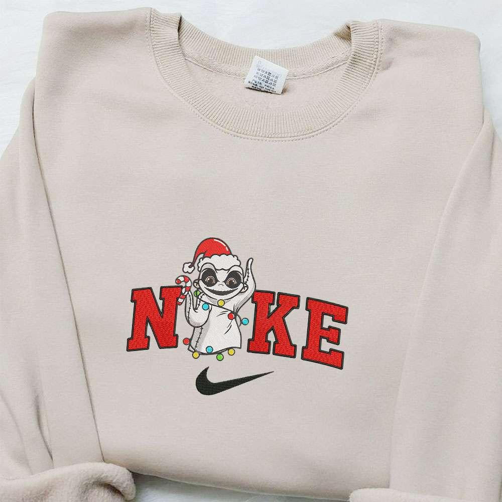 Betino Cosplay Jack Christmas x Nike Embroidered Sweatshirt Christmas Embroidered Shirt Best Christmas Gift Ideas
