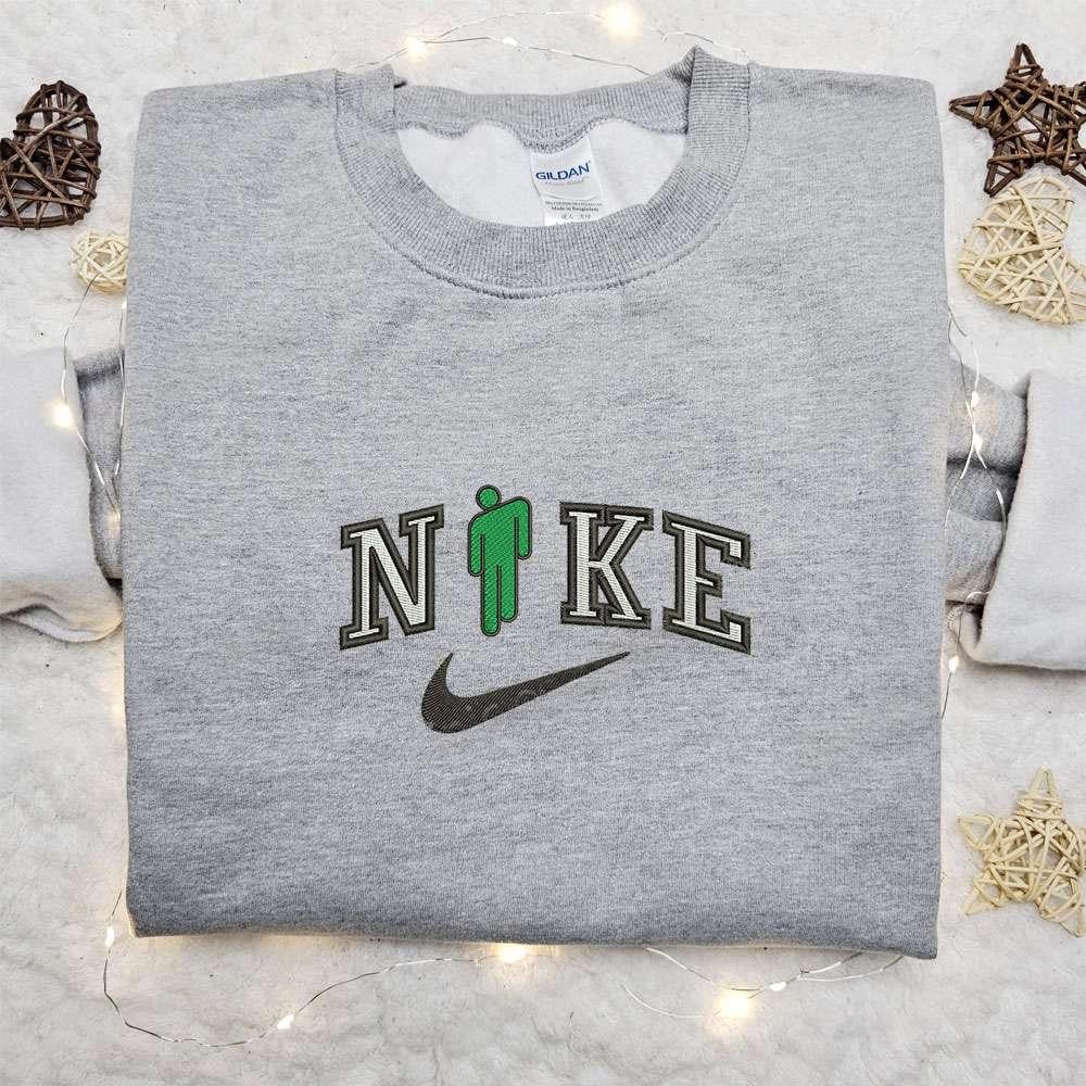 Billie Eilish Logo x Nike Embroidered Shirt Celebrity Embroidered Hoodie Best Gifts For Family