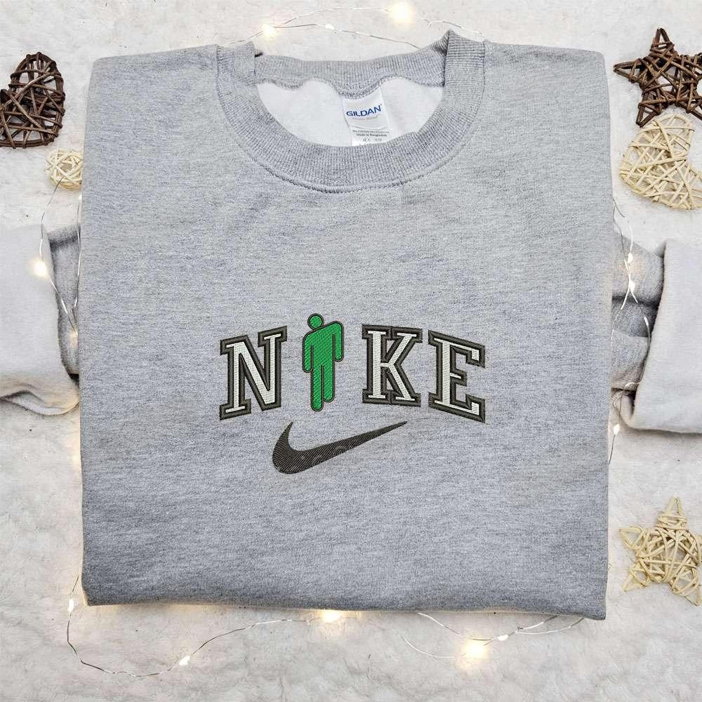 Billie Eilish Logo x Nike Embroidered Shirt Celebrity Embroidered Hoodie Best Gifts For Family