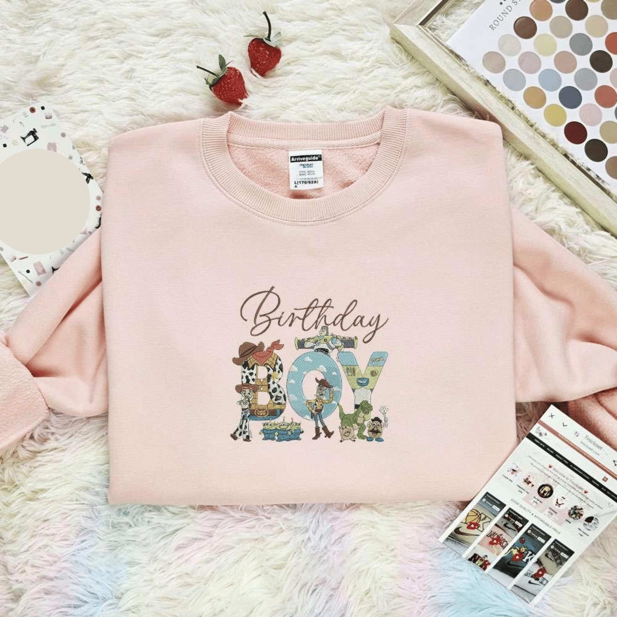 Birthday Boy Toy Story Disney Characters Embroidered Shirt  Best Gift Idea For Family