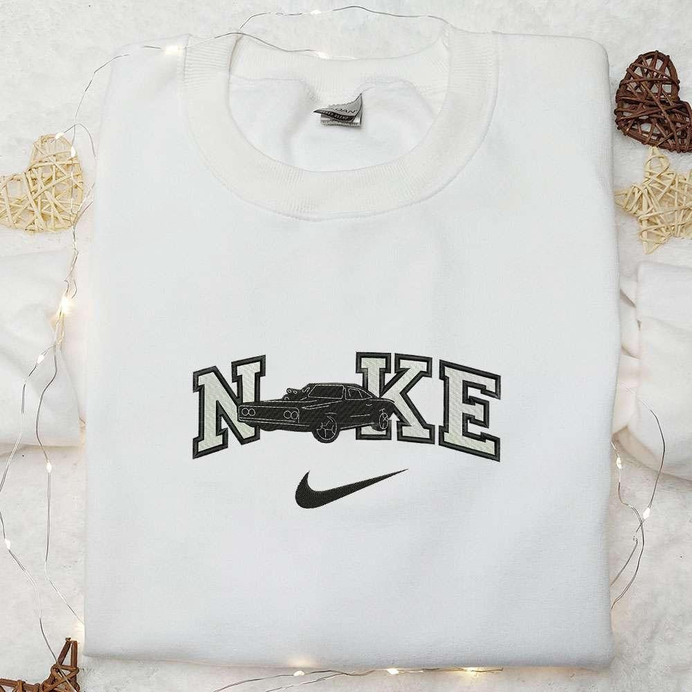 Black Car x Nike Embroidered Shirt Transportations Embroidered Hoodie Nike Inspired Gift Idea
