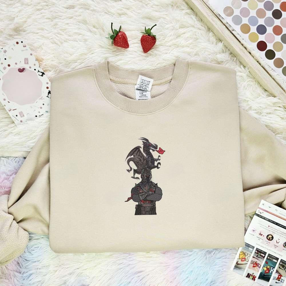 Black Knight Fortnite Anime Embroidered Shirt , Anime Embroidered T-shirt Sweatshirt Hoodie, Inspired Anime Movie, Best Gift for Anime Fans