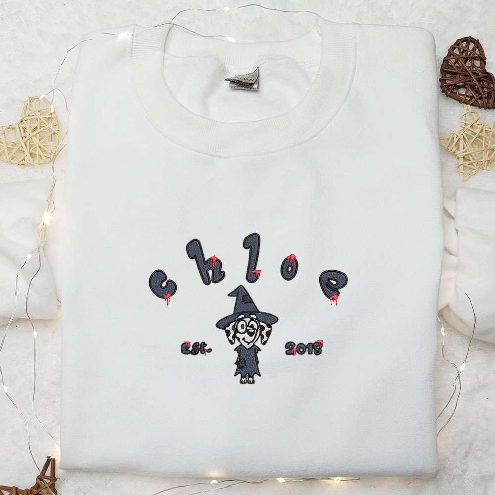 Bluey Chloe Est 2018 Halloween Embroidered Shirt Halloween Embroidered Shirt Best Halloween Gifts for Family