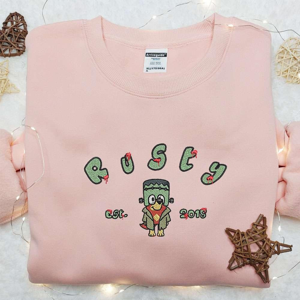 Bluey Rusty Est 08 Halloween Embroidered Shirt Halloween Embroidered Shirt Best Halloween Gifts for Family