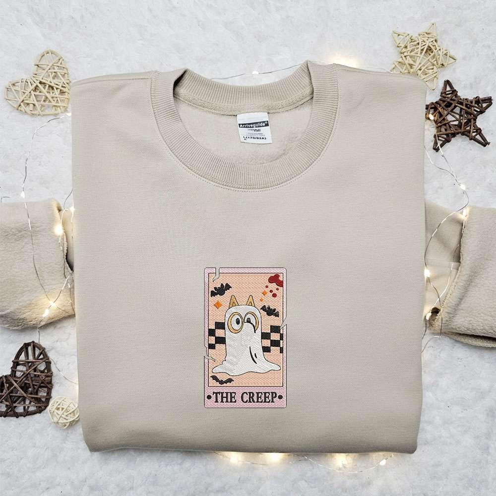 Bluey Tarrot Card The Creep Embroidered Shirt The Bluey Disney Embroidered Shirt Best Gift Ideas