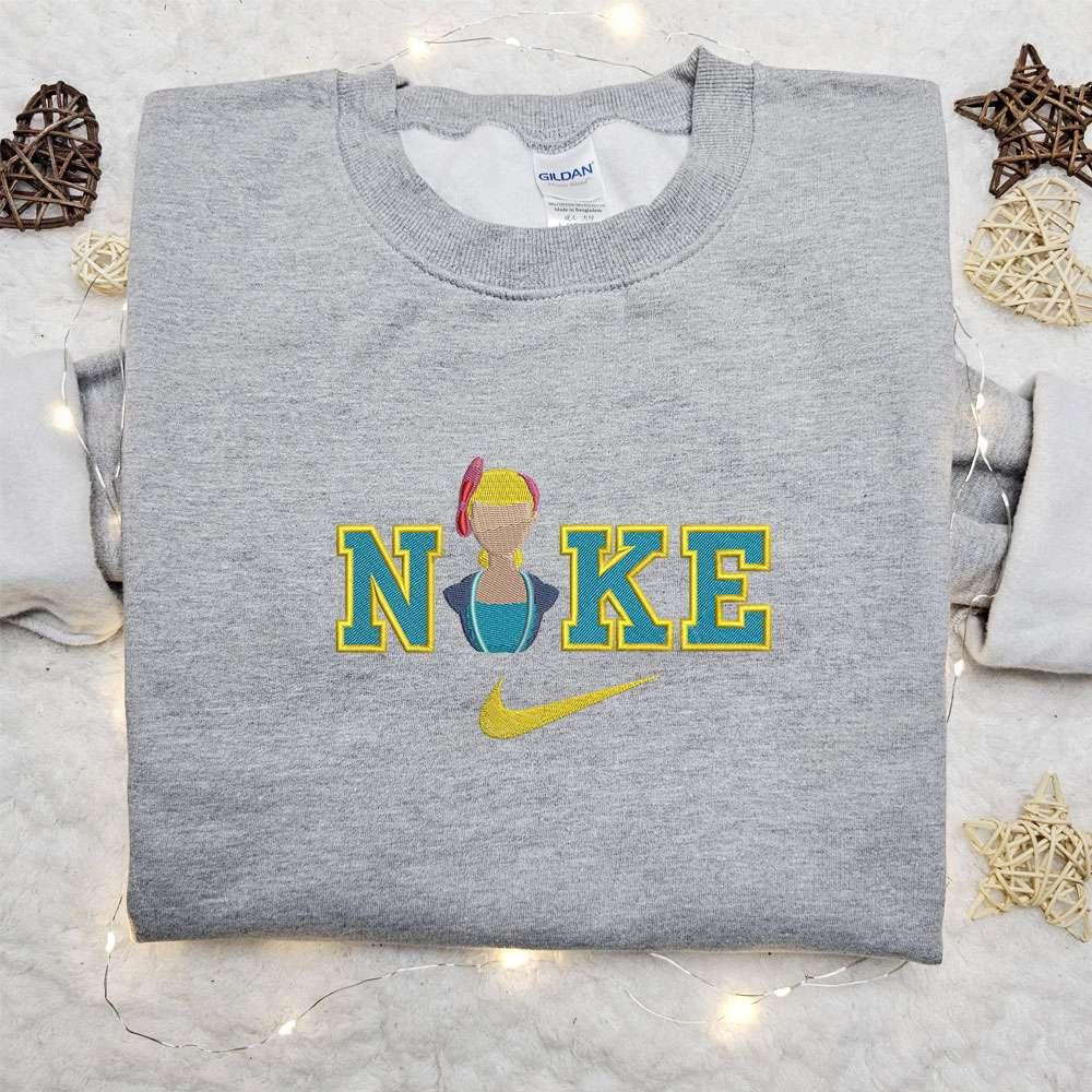 Bo Peep x Nike Cartoon Embroidered Shirt Toy Story Embroidered Shirt Nike Inspired Embroidered Shirt