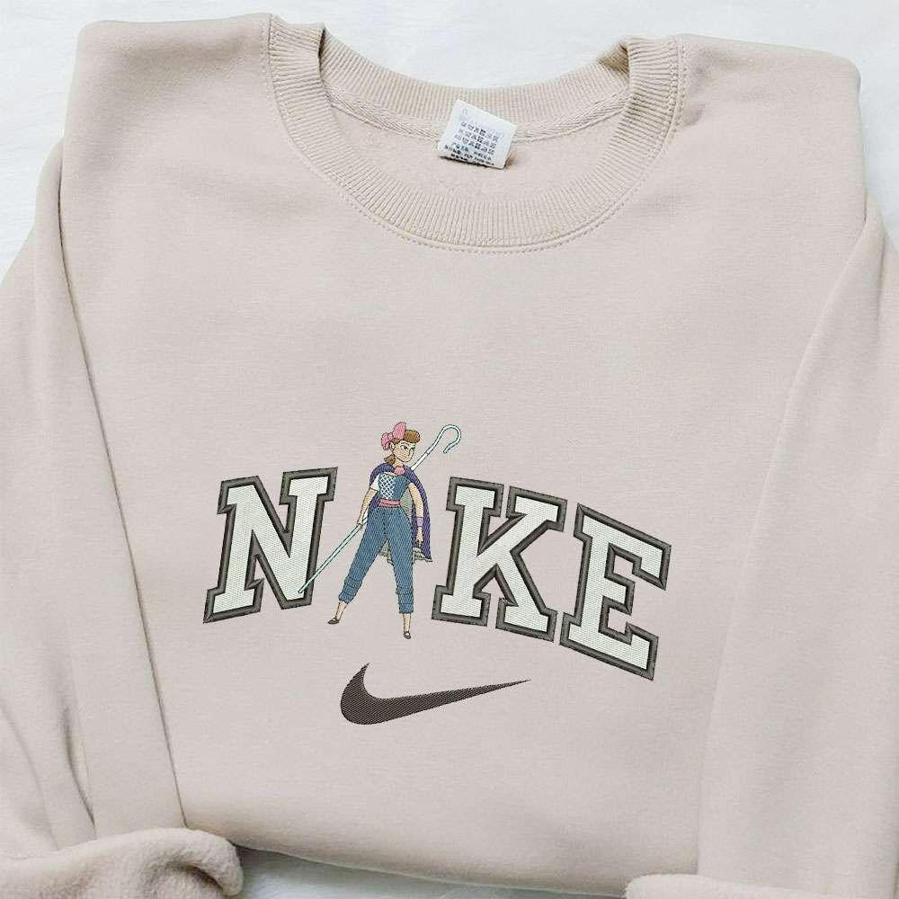 Bo Peep x Nike Cartoon Embroidered Sweatshirt Toy Story Embroidered Shirt Nike Inspired Embroidered Shirt