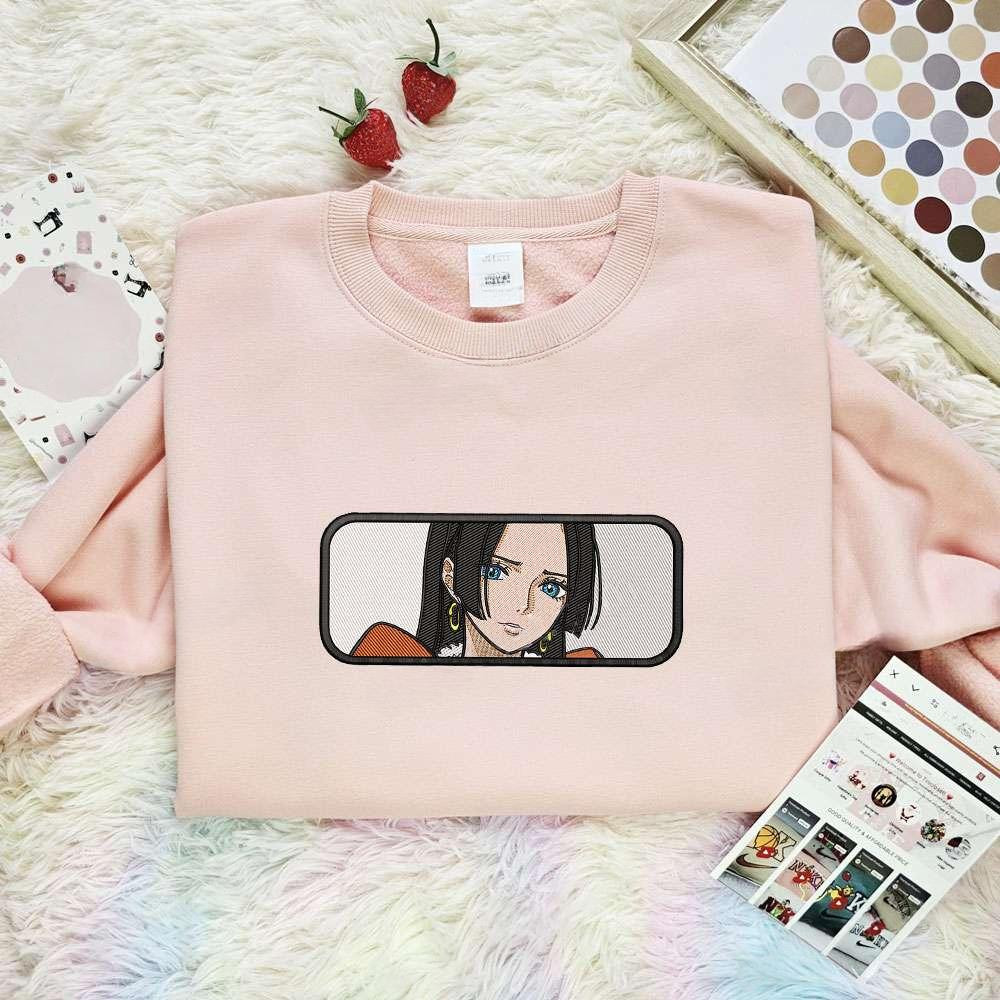 Boa Hancock One Piece Anime Embroidered Shirt , Anime Embroidered T-shirt Sweatshirt Hoodie, Inspired Anime Movie, Best Gift for Anime Fans