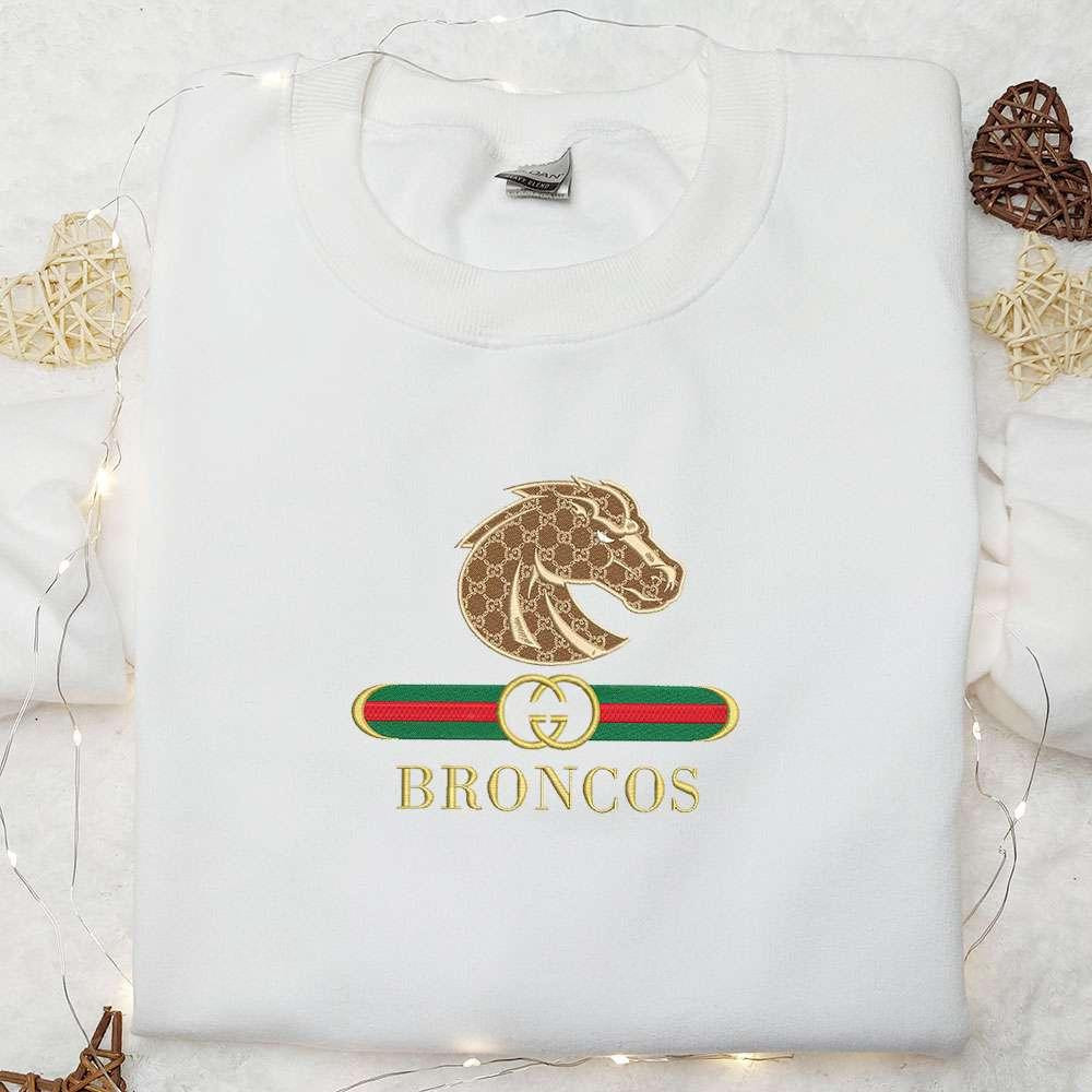 Boise State Broncos x Gucci Embroidered Shirt NCAA Sports Embroidered Hoodie Best Gift Idea