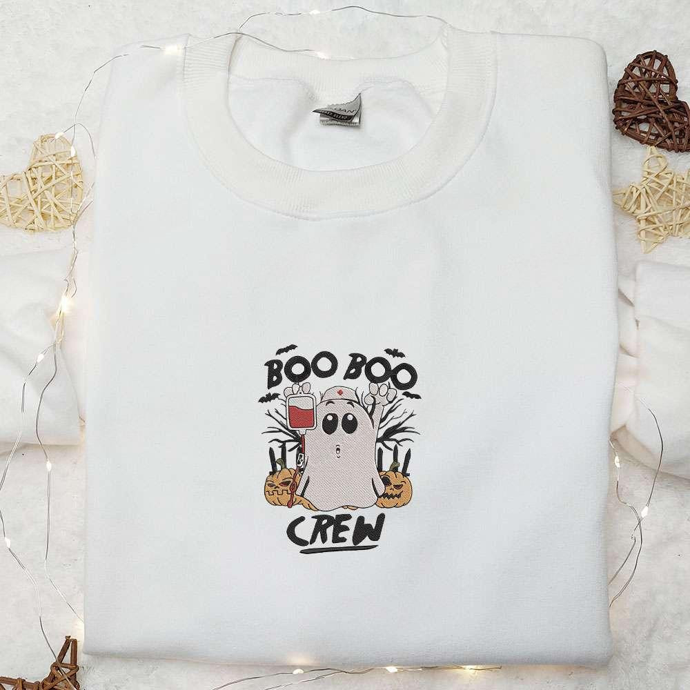 Boo Boo Crew Nurse Embroidered Shirt Funny Halloween Embroidered Shirt Best Halloween Gift Ideas