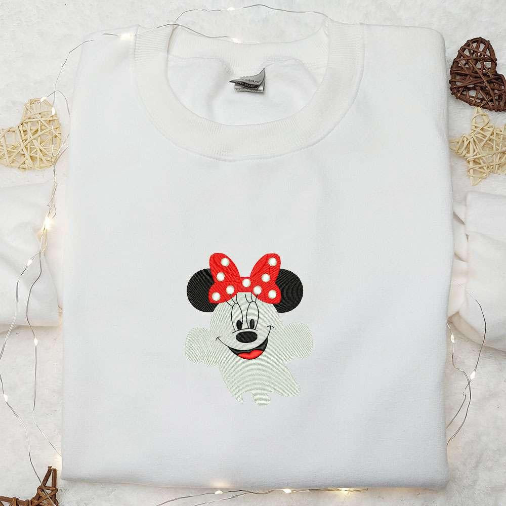 Boo Minnie Embroidered Shirt Disney Halloween Embroidered Shirt Best Halloween Gift Ideas