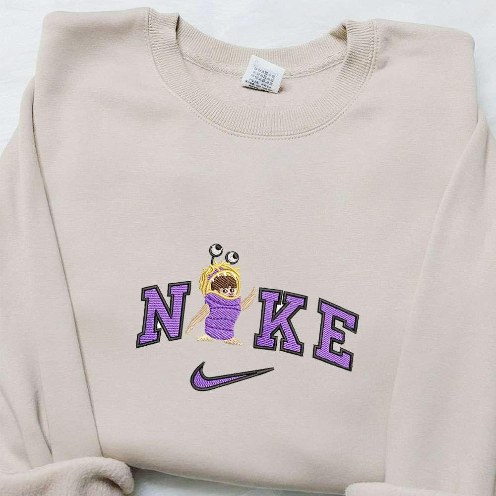 Boo Monsters Inc x Nike Embroidered Shirt Disney Characters Embroidered Hoodie Nike Inspired Embroidered Sweatshirt