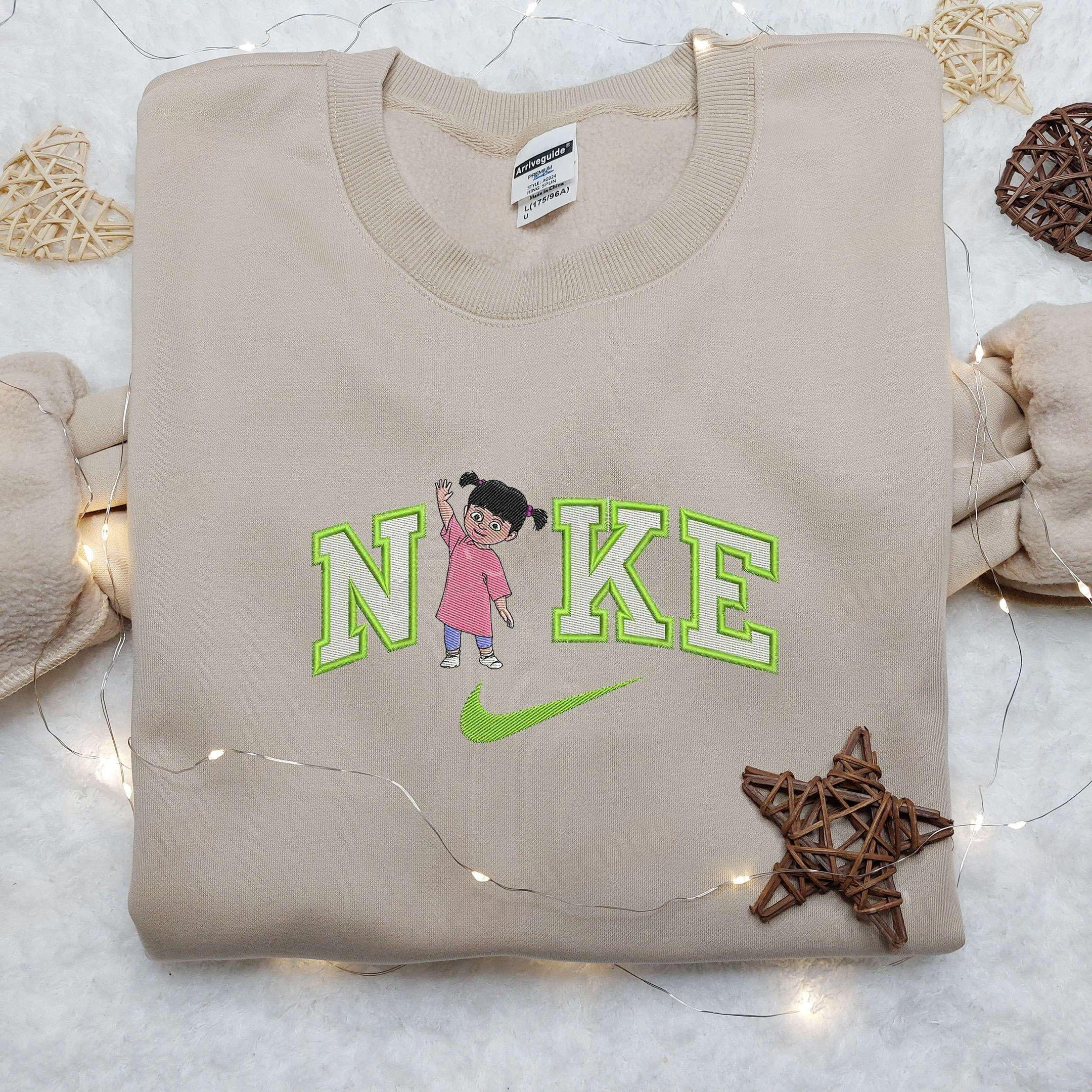 Boo x Nike Embroidered Shirt Custom Nike Embroidered Shirt Monster Inc Embroidered Shirt