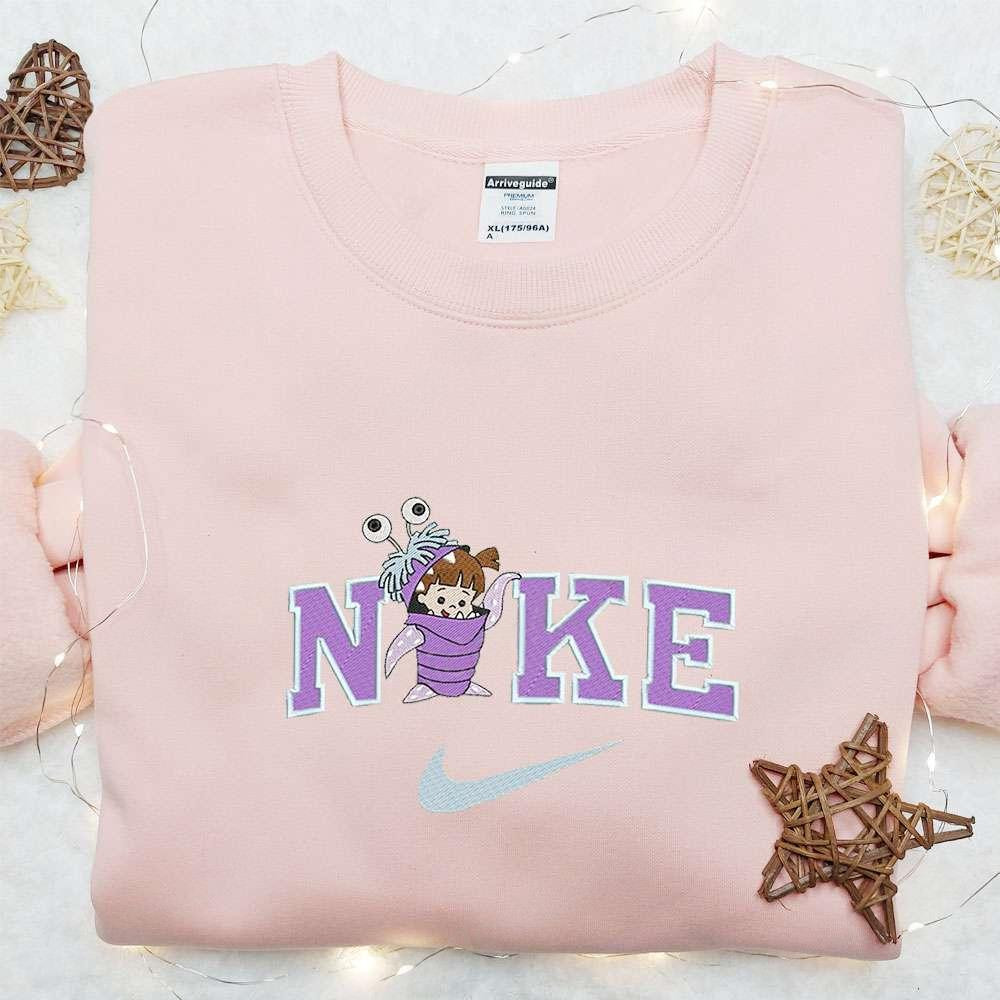Boo x Nike Embroidered Shirt Disney Monsters Inc Embroidered Hoodie Best Gift Idea