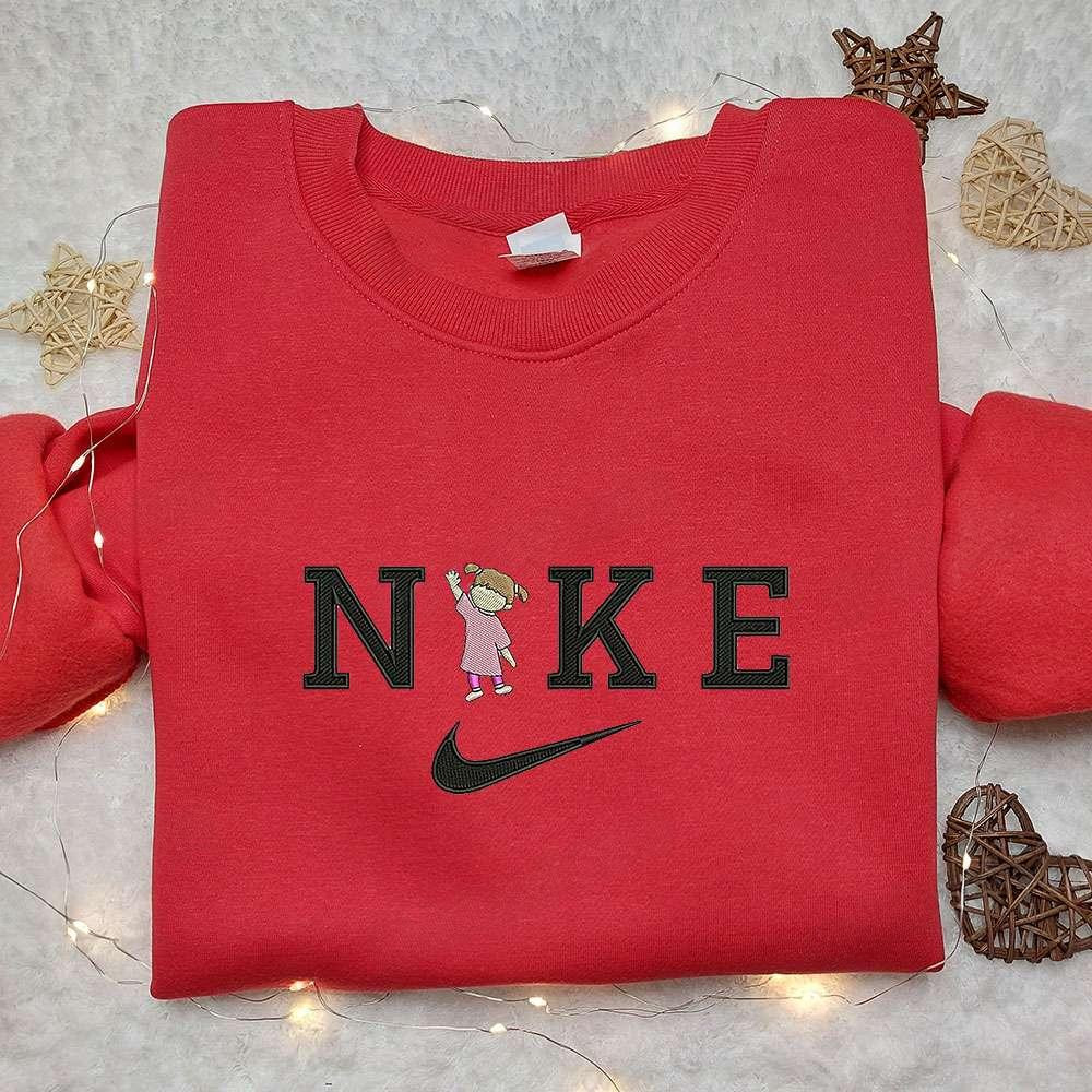 Boo x Nike Embroidered Sweatshirt Monsters Inc Disney Embroidered Shirt Nike Inspired Embroid