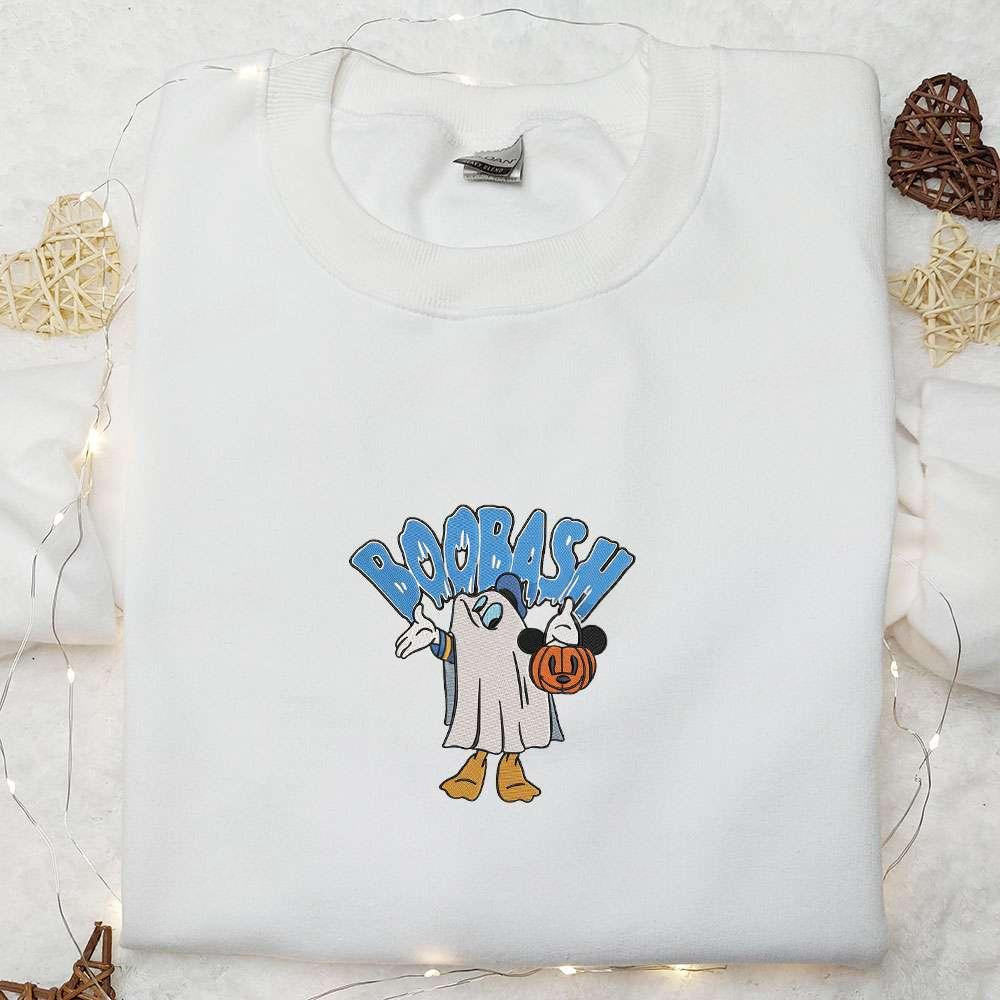 Boobash Duck Ghost Pumpkin Spooky Embroidered Hoodie Cool Halloween Embroidered Sweatshirt Amazing Halloween T shirt