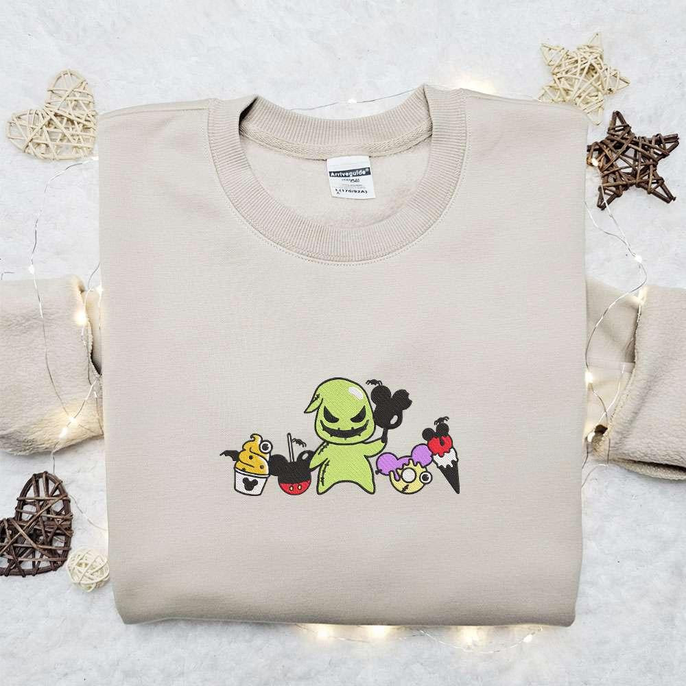 Boogie Oogie Snack Grinch Embroidered Sweatshirt Movie Merry Christmas Embroidered Shirt Best Christmas Day Gift Ideas