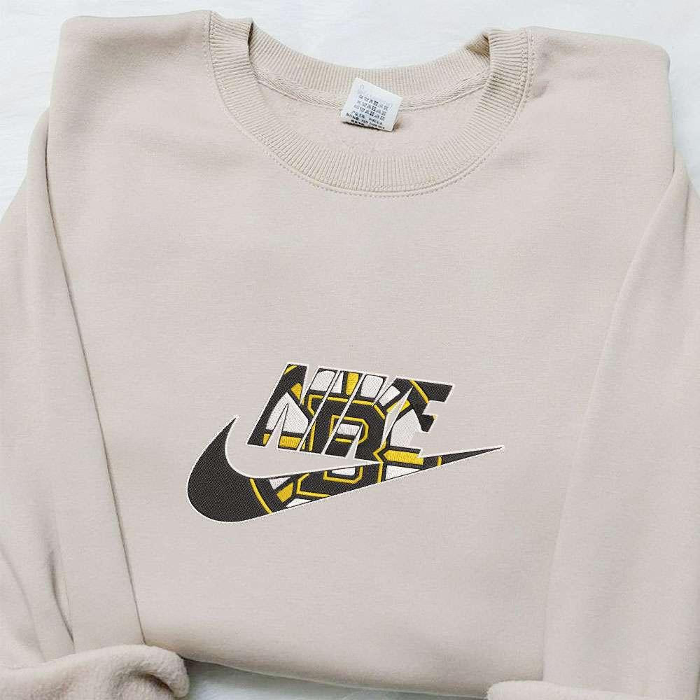 Boston Bruins x Nike Embroidered Shirt NHL Sports Embroidered Hoodie Nike Inspired Embroidered T Shirt