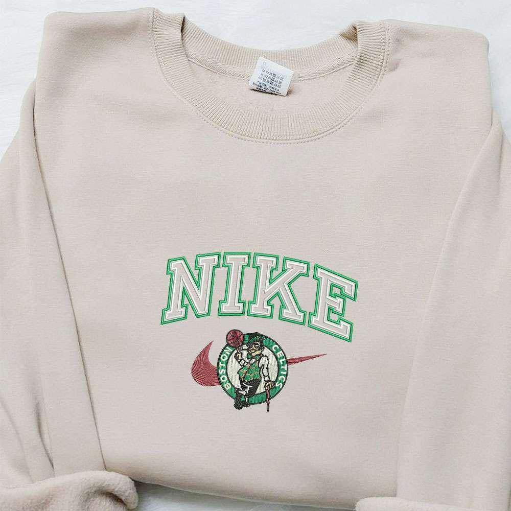 Boston Celtics x Nike Embroidered Shirt Sports Embroidered Hoodie Best Gift Ideas For Family