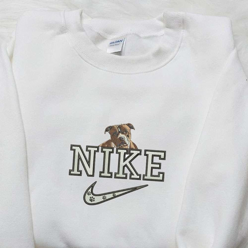 Boxer Dog x Nike Embroidered Shirt Custom Animal Nike Embroidered Shirt Best Birthday Gift Ideas