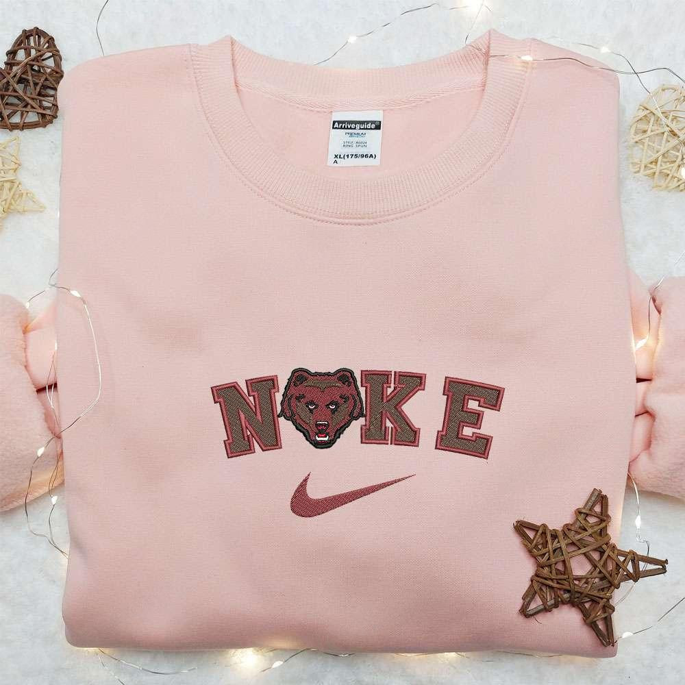 Brown Bears x Nike Embroidered Shirt NCAA Sports Embroidered Hoodie Best Gift Idea