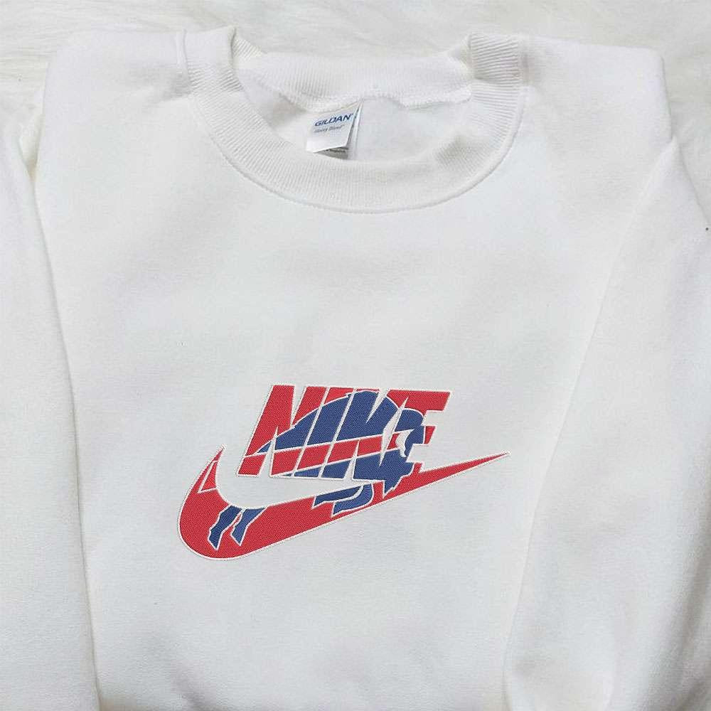 Buffalo Bills x Nike Embroidered Shirt NFL Sports Embroidered Hoodie Nike Inspired Embroidered T Shirt