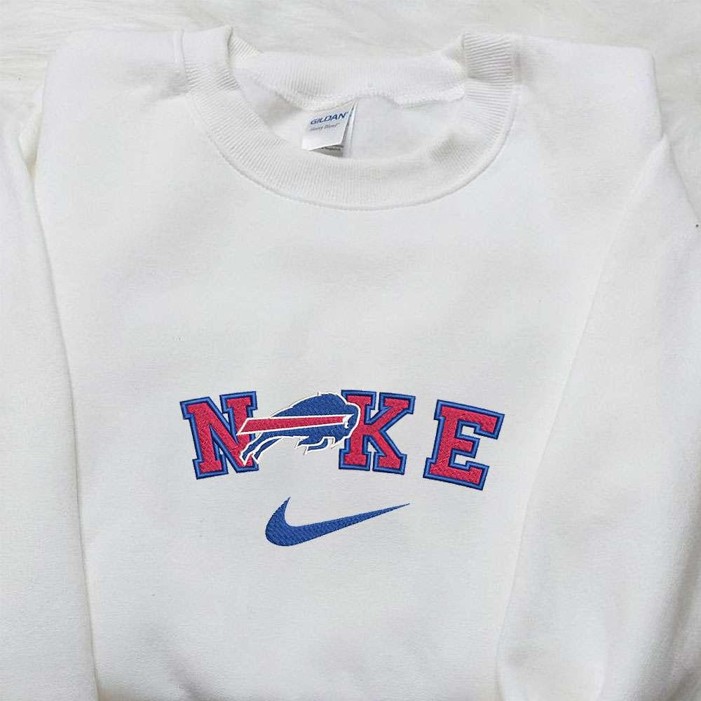 Buffalo Bills x Nike Embroidered Shirt NFL Sports Embroidered Shirt Nike Inspired Embroidered Hoodie