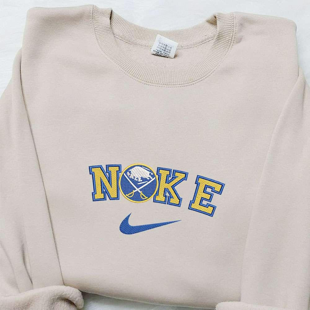 Buffalo Sabers x Nike Embroidered Shirt NHL Sports Embroidered Shirt Nike Inspired Embroidered Hoodie
