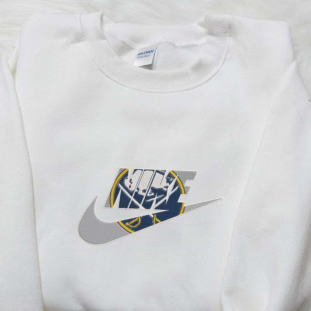 Buffalo Sabres x Nike Embroidered Shirt NHL Sports Embroidered Hoodie Nike Inspired Embroidered T Shirt