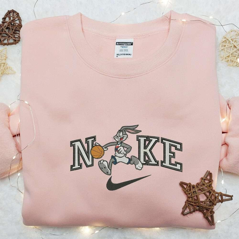 Bugs Bunny Basketball x Nike Cartoon Embroidered Shirt Looney Tunes Embroidered Shirt Nike Inspired Em
