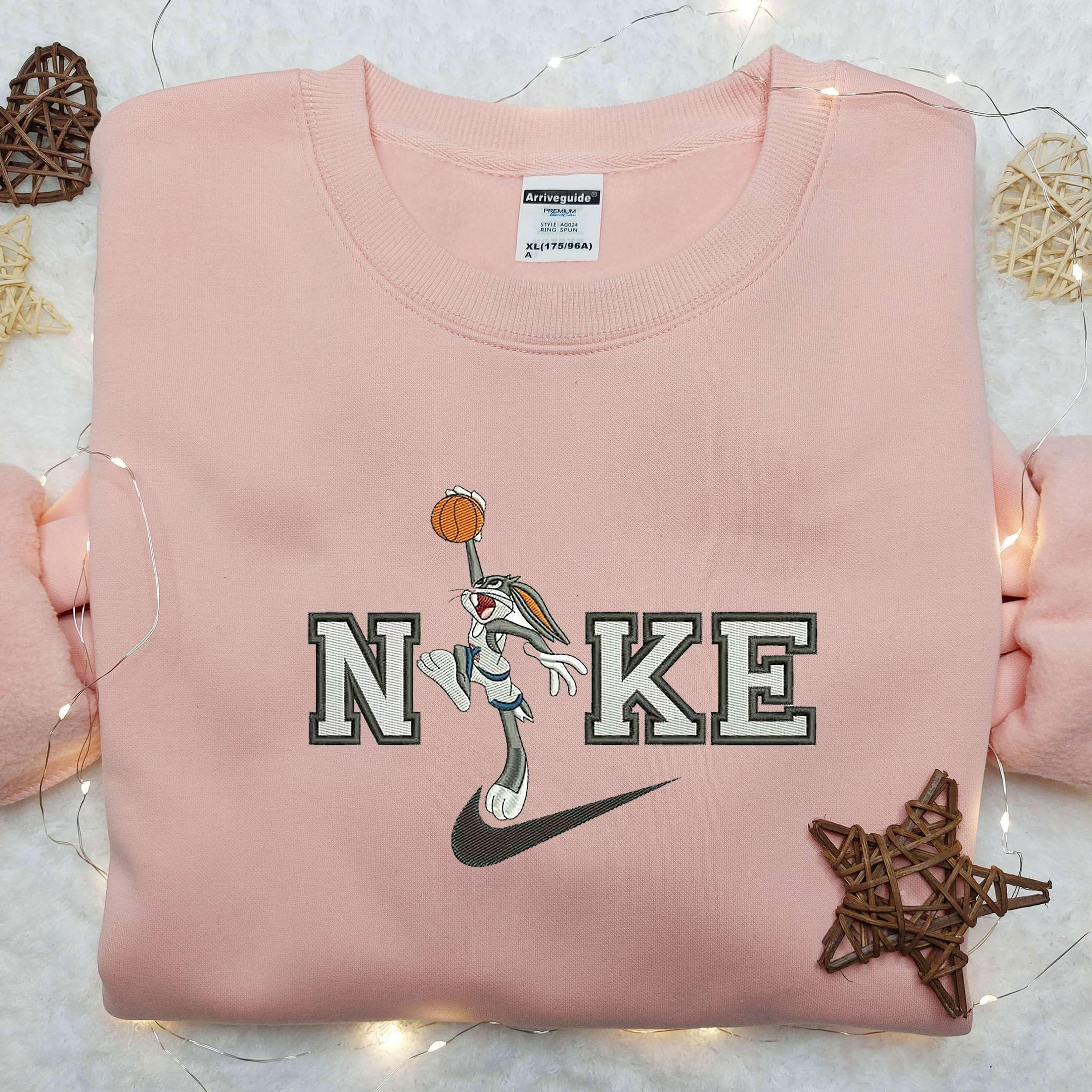 Bugs Bunny Basketball x Nike Embroidered Shirt Custom Nike Embroidered Shirt Looney Tunes and Merrie Melodies Embroidered Shir