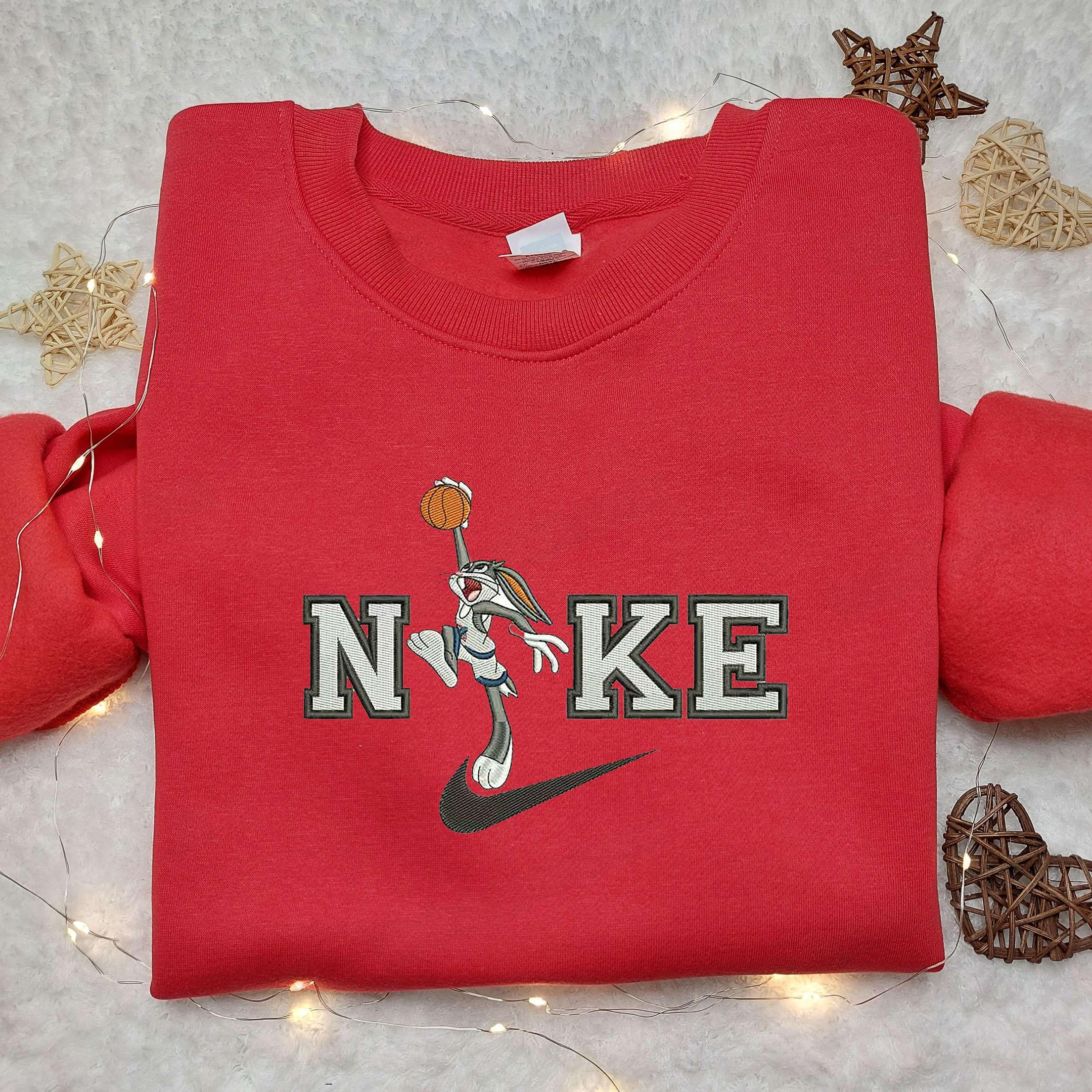 Bugs Bunny Basketball x Nike Embroidered Shirt Custom Nike Embroidered Shirt Looney Tunes and Merrie Melodies Embroidered Shir