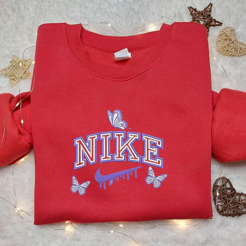 Butterfly x Nike Embroidered Shirt Animal Embroidered Hoodie Best Gift Ideas