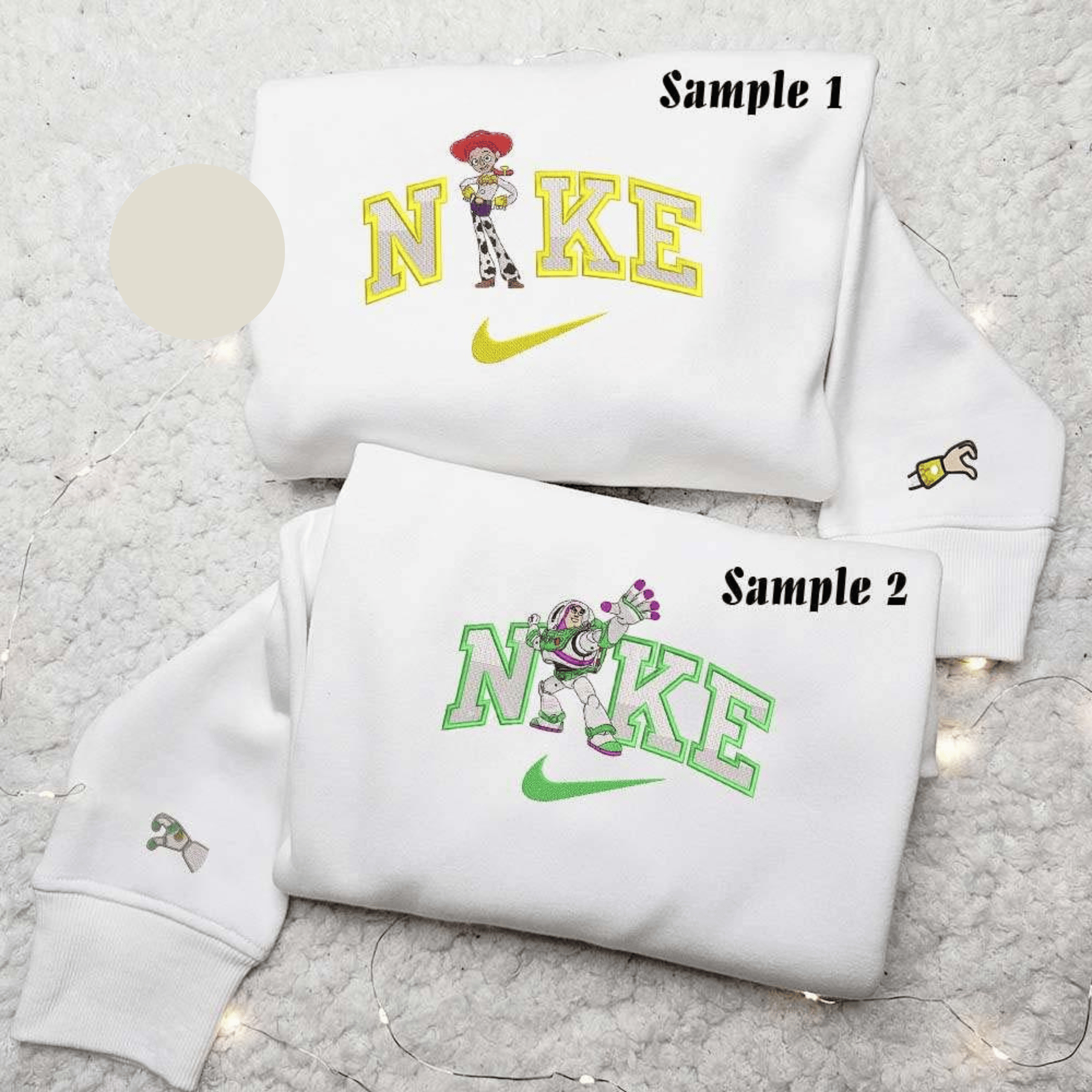 Buzz Lightyear And Jessie Disney Toy Story Embroidered Couples Shirts
