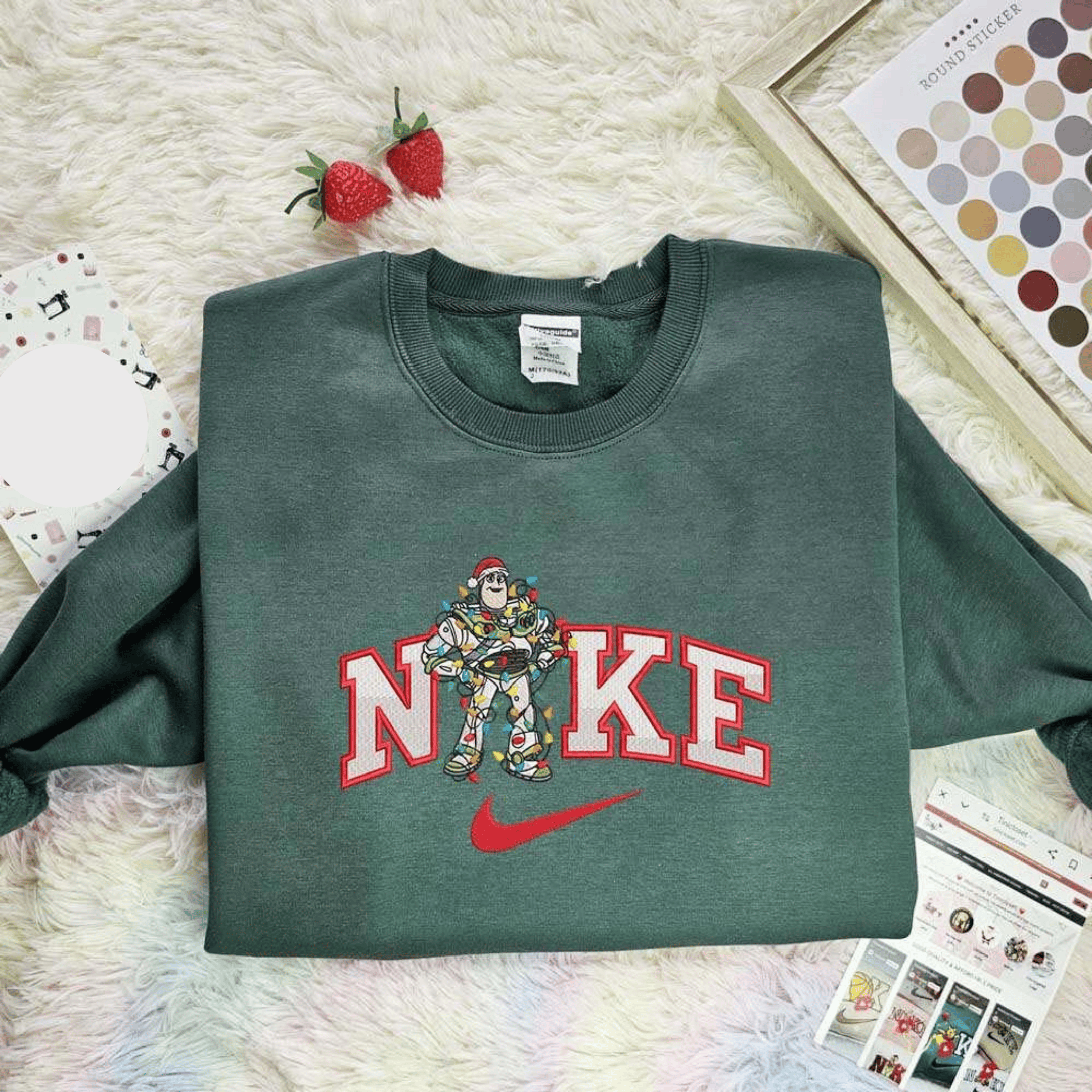 Buzz Lightyear Christmas Lights Embroidered Shirt Disney Characters Embroidered Hoodie, Best Christmas Gift Ideas For Family